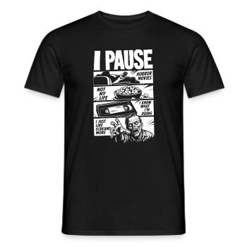 Horror Is My Cardio And Therapy - Men's T-Shirt - black - Front - AI Model Male 178 light (178cm)