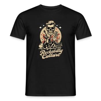 Rockabilly Culture Musik Retro Vintage Rock’n’Roll - Männer T-Shirt - Schwarz - Vorne - AI Model Male 178 light (178cm)
