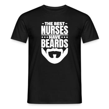 Bearded Nurses Pride Tee - Men's T-Shirt - black - Front - AI Model Male 178 light (178cm)