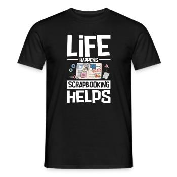 Le scrapbooking aide toujours - T-shirt homme - noir - Devant - AI Model Male 178 light (178cm)