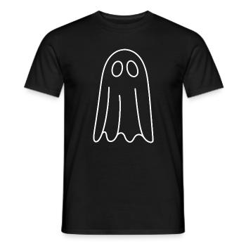 Geist-Skizze in Weiß auf Schwarz - Männer T-Shirt - Schwarz - Vorne - AI Model Male 178 light (178cm)