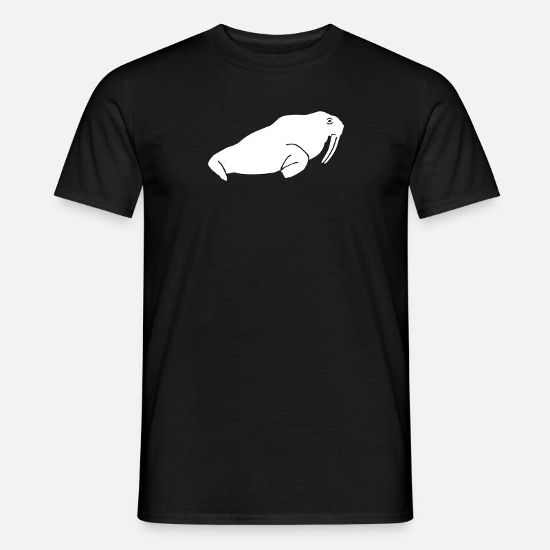 Walross - Männer T-Shirt - Schwarz