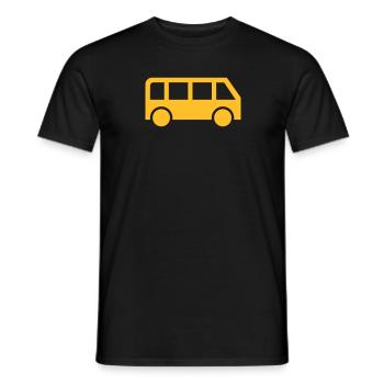 Bus - Männer T-Shirt - Schwarz - Vorne - AI Model Male 178 light (178cm)