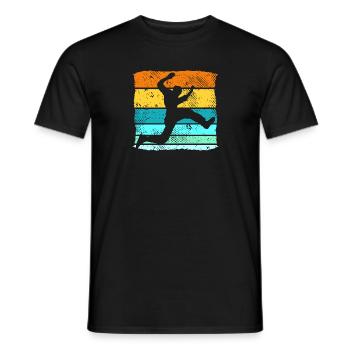 Retro Parkour Läufer Freerunning Parkourläufer - Männer T-Shirt - Schwarz - Vorne - AI Model Male 178 light (178cm)