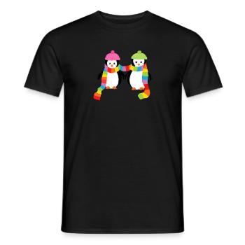 Christmas Pengus - Soul Relatives - Men's T-Shirt - black - Front - AI Model Male 178 light (178cm)