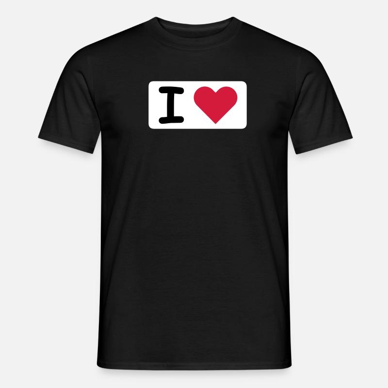 I LOVE - Männer T-Shirt - undefined