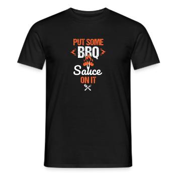 Les hommes d'épices de viande de sauce BBQ veulent griller! - T-shirt homme - noir - Devant - AI Model Male 178 light (178cm)