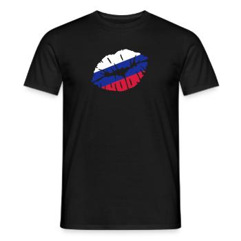 Russie - T-shirt homme - noir - Devant - AI Model Male 178 light (178cm)