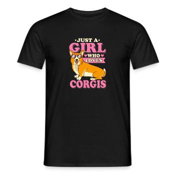 Corgi Mama Corgi Mum - Men's T-Shirt - black - Front - AI Model Male 178 light (178cm)