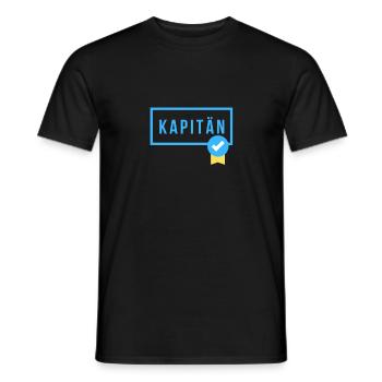 Kapitänsprüfung bestanden - Geschenk für Kapitäne - Männer T-Shirt - Schwarz - Vorne - AI Model Male 178 light (178cm)
