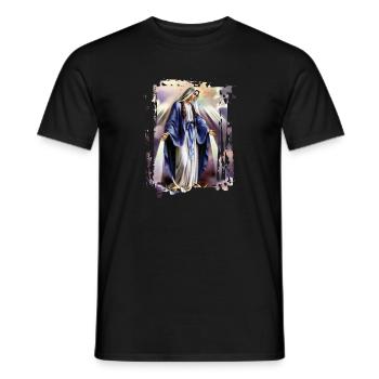 Holly Mary Maria Madonna Mariana Vierge Marie - T-shirt homme - noir - Devant - AI Model Male 178 light (178cm)