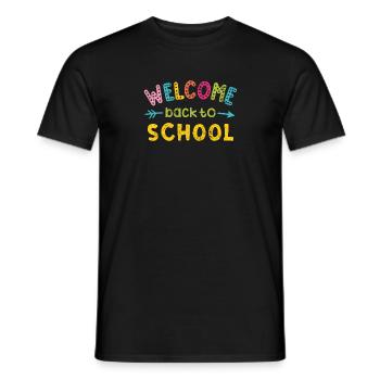 TO SCHOOL SCHOOL START SCHOOL DAY SCHOOLCHILD SAYINGS - Men's T-Shirt - black - Front - AI Model Male 178 light (178cm)