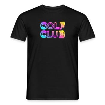 CLUB DE GOLF NÉON RÉTRO 90S 80S CLUB SLOGAN MOTIF - T-shirt homme - noir - Devant - AI Model Male 178 light (178cm)
