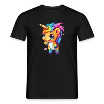 Witziges Einhorn - Männer T-Shirt - Schwarz - Vorne - AI Model Male 178 light (178cm)