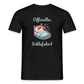 offizielles Schlafshirt Igel - Männer T-Shirt - Schwarz - Vorne - AI Model Male 178 light (178cm)