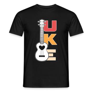 Ukulele - T-shirt homme - noir - Devant - AI Model Male 178 light (178cm)