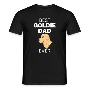 Cute Dog Papa Father's Day Gift Golden Retriever - Men's T-Shirt - black - Front - AI Model Male 178 light (178cm)