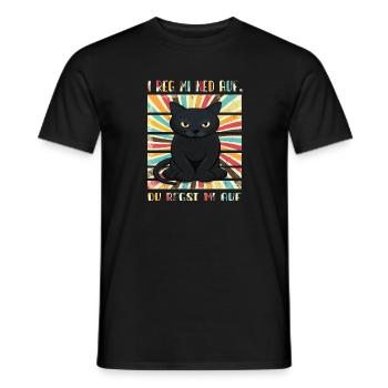 Je ne suis pas excité par les chats - T-shirt homme - noir - Devant - AI Model Male 178 light (178cm)