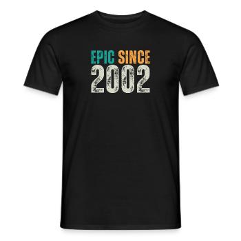Epic depuis 2002 - Dicton d’anniversaire rétro - T-shirt homme - noir - Devant - AI Model Male 178 light (178cm)