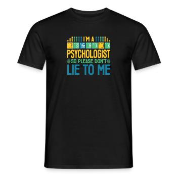 Forensic Psychologist Periodic Table Forensic - Men's T-Shirt - black - Front - AI Model Male 178 light (178cm)