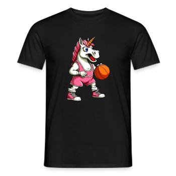 Unicorns Basketball - Men's T-Shirt - black - Front - AI Model Male 178 light (178cm)