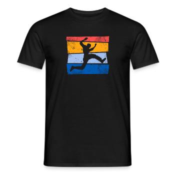 Vintage Parkour Runner Freerunner Parkour Runner - Men's T-Shirt - black - Front - AI Model Male 178 light (178cm)