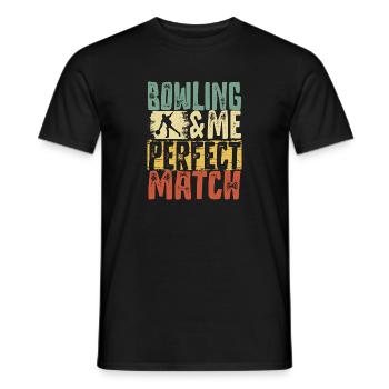 Bowling - Männer T-Shirt - Schwarz - Vorne - AI Model Male 178 light (178cm)