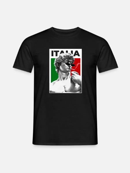 Italien Michelangelo David coole retro Meme Kunst - Männer T-Shirt - Schwarz