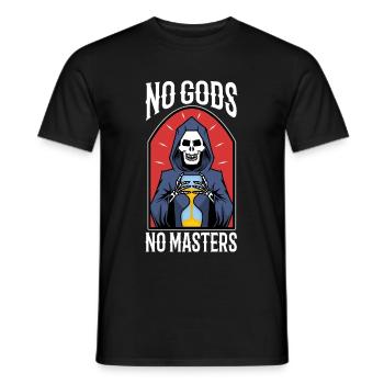 No Gods No Masters - Men's T-Shirt - black - Front - AI Model Male 178 light (178cm)
