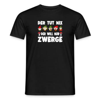 Il ne fait rien, il ne veut que des nains - T-shirt homme - noir - Devant - AI Model Male 178 light (178cm)