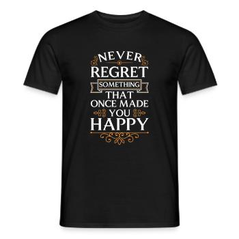 Happy Motivation Happiness Joie de vivre - Men's T-Shirt - black - Front - AI Model Male 178 light (178cm)