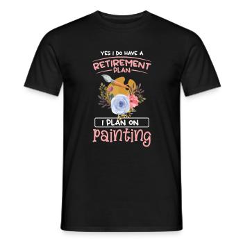 Peintures Pinceau Peintre Rouleau de peinture - T-shirt homme - noir - Devant - AI Model Male 178 light (178cm)