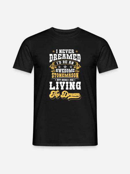 Steinmetz Beruf Steinbildhauer - Männer T-Shirt - Schwarz