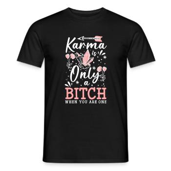 Karma Meditation Sarcasm Life - Men's T-Shirt - black - Front - AI Model Male 178 light (178cm)