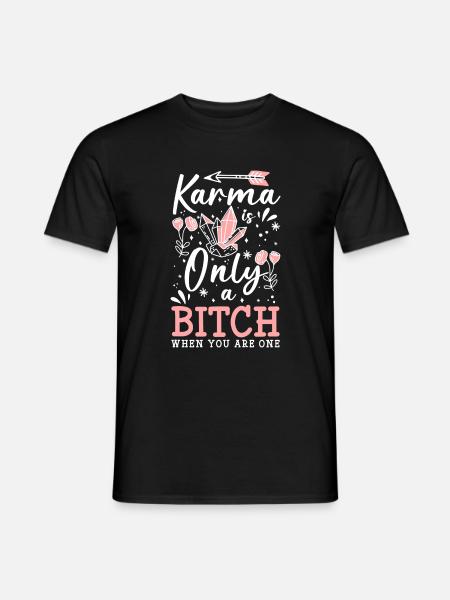 Karma Meditation Sarcasm Life - Men's T-Shirt - black