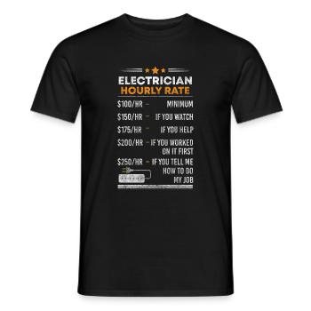 Électricité Artisanat Tension Foudre - T-shirt homme - noir - Devant - AI Model Male 178 light (178cm)