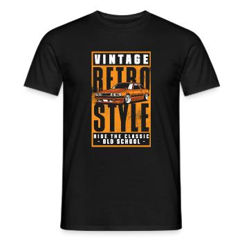 Automobile Vintage Car Mechanic Engine - T-shirt homme - noir - Devant - AI Model Male 178 light (178cm)
