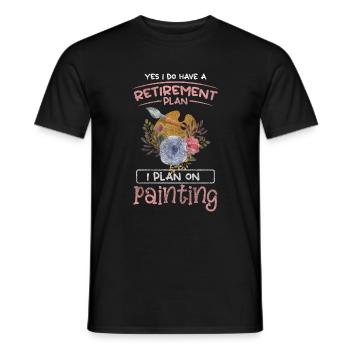 Painter Craftsman Canvas Construction Site - Men's T-Shirt - black - Front - AI Model Male 178 light (178cm)