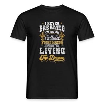 Stein Kunstwerk Ausbildung Zunft - Männer T-Shirt - Schwarz - Vorne - AI Model Male 178 light (178cm)