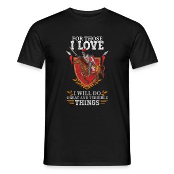 Moyen Âge, Roi, Royaume, Noblesse - T-shirt homme - noir - Devant - AI Model Male 178 light (178cm)