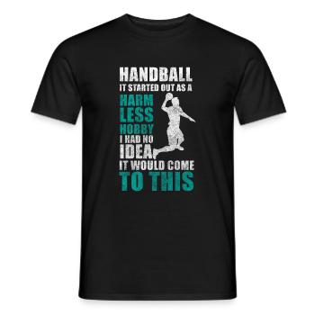 Handballer, Joueur De Handball, Tournoi, Sports De Balle - T-shirt homme - noir - Devant - AI Model Male 178 light (178cm)