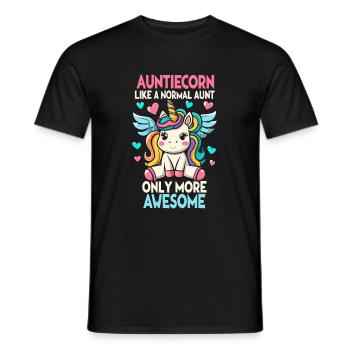Tante, Tante, Licorne - T-shirt homme - noir - Devant - AI Model Male 178 light (178cm)