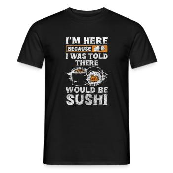 Japanisch Rolle Stäbchen Nigiri - Männer T-Shirt - Schwarz - Vorne - AI Model Male 178 light (178cm)