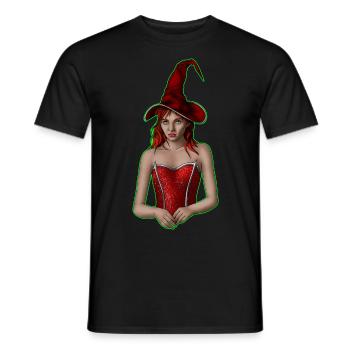 La sorcière - T-shirt homme - noir - Devant - AI Model Male 178 light (178cm)
