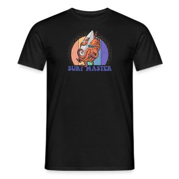 Summer Waves Surfing Octopus Water Sports Board - Men's T-Shirt - black - Front - AI Model Male 178 light (178cm)