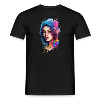 Beauté colorée - T-shirt homme - noir - Devant - AI Model Male 178 light (178cm)
