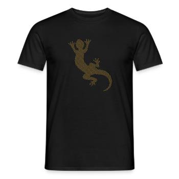 Eidechse Gecko - Männer T-Shirt - Schwarz - Vorne - AI Model Male 178 light (178cm)