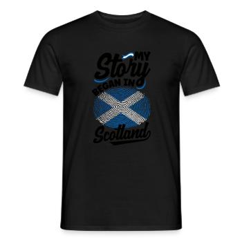 Schottisches Schottland Schottische Flagge Zitat - Männer T-Shirt - Schwarz - Vorne - AI Model Male 178 light (178cm)