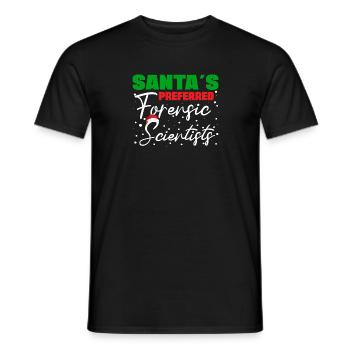 Santa's Preferred Forensic Psychologist Gift Idea - Men's T-Shirt - black - Front - AI Model Male 178 light (178cm)