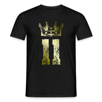 11 Zahl Krone - Männer T-Shirt - Schwarz - Vorne - AI Model Male 178 light (178cm)